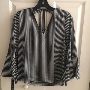 BCX Style large stripped gray shirt